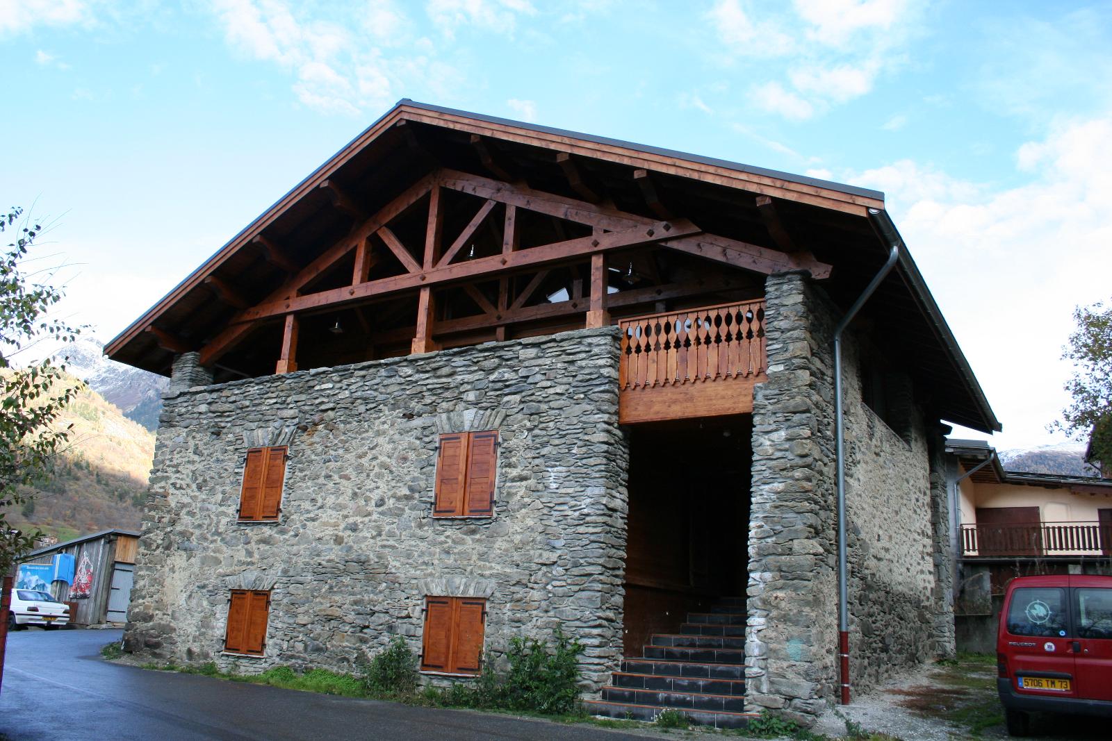 Charpente d'une maison à Villaroger (Savoie 73)